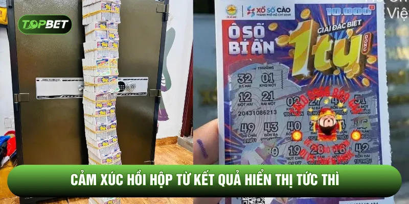 Cảm xúc hồi hộp từ kết quả hiển thị tức thì
